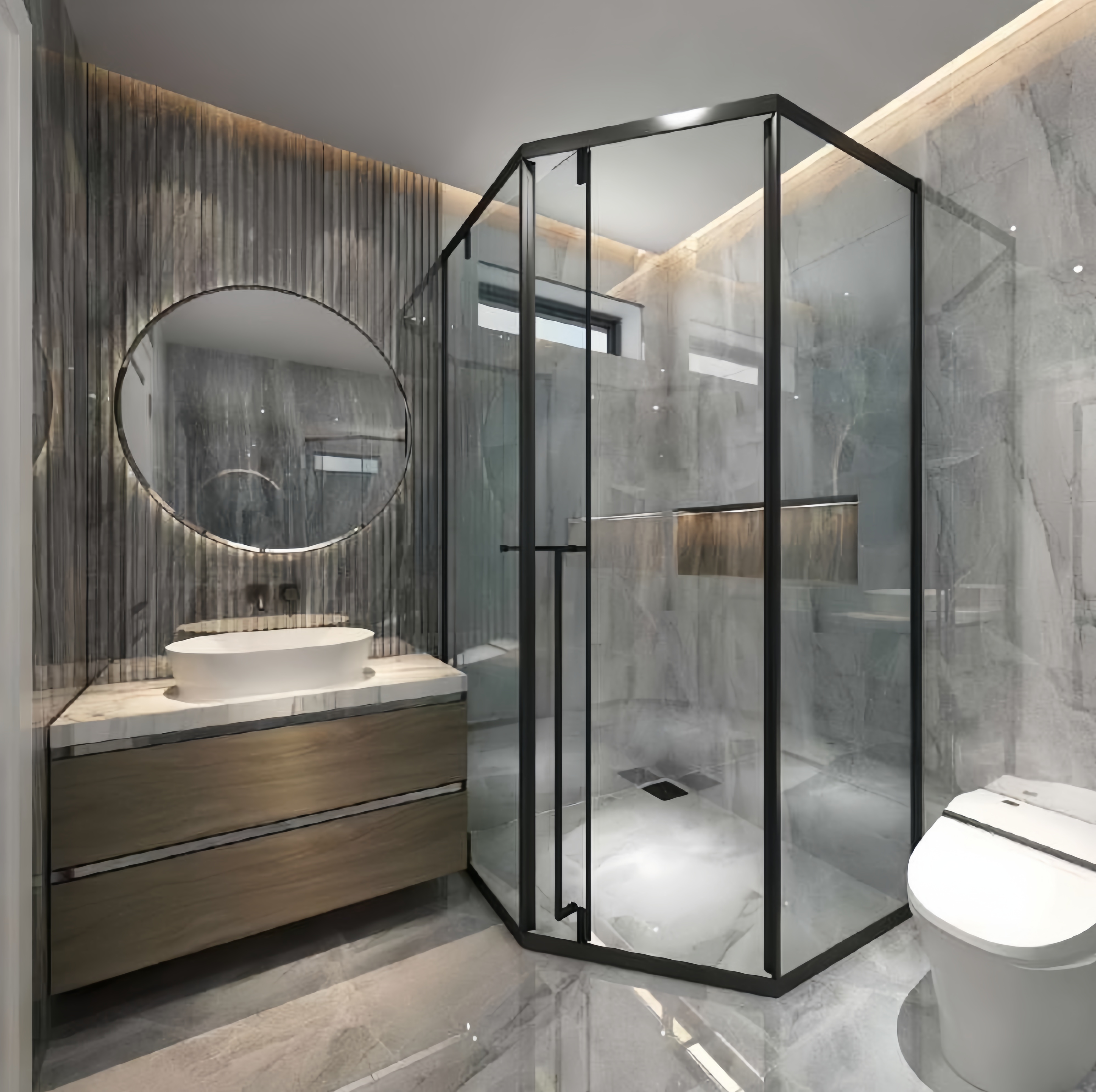 Phòng Tắm Kính 135 Độ Cửa Mở - Tạo Nên Không Gian Hiện Đại Và Tinh Tế